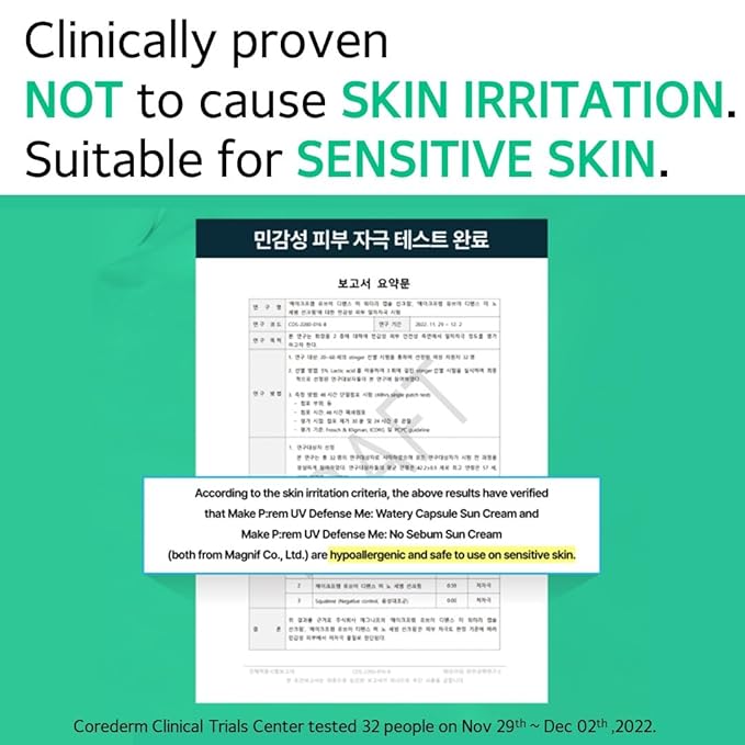 MAKE P:REM UV Defence me. No Sebum Sunscreen, SPF 50+ PA++++ Reef-Safe Silky Texture with Poreless and Matte Finish, UVA/UVB Protection, Korean Sunscreen, 1.69 fl oz, 50ml