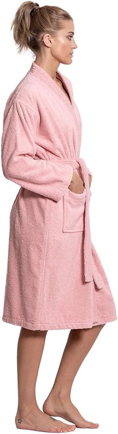 Turkuoise Soft & Absorbent Towel Robe, 100% Cotton Turkish Terry Cloth Kimono Bathrobes for Women