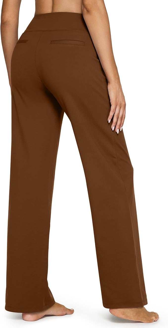 G4Free Yoga Pants Women Wide Leg Pants with Pockets High Waist Stretch Dress Casual Sweatpants Petite/Regular/Tall