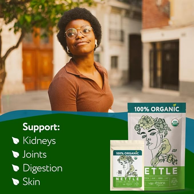 Organic Nettle Leaf Tea (3.5oz) - Stinging Nettle Tea Organic - Urtica Dioica Herb - Te de Ortiga โ Natural Cleansing, Allergy, Fluid Balance
