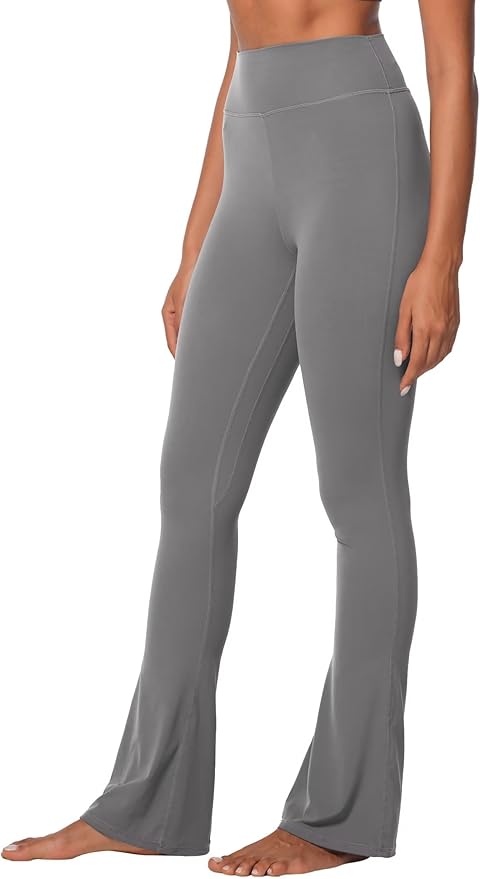 Sunzel High Waist Mini Flared Leggings for Women, Tummy Control Casual Flare Yoga Pants for Yoga Workout Gym
