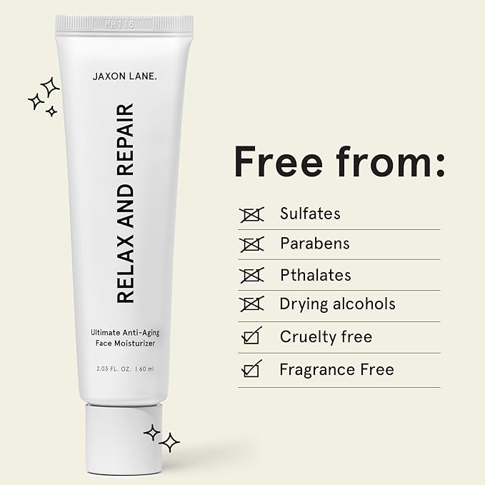 JAXON LANE RELAX AND REPAIR Anti Aging Face Moisturizer for Men | Anti Wrinkle Cream for Face, Night Cream, Eye Cream with Niacinamide (Vitamin B3), Hyaluronic Acid, Vitamin E & Ceramides For Skin