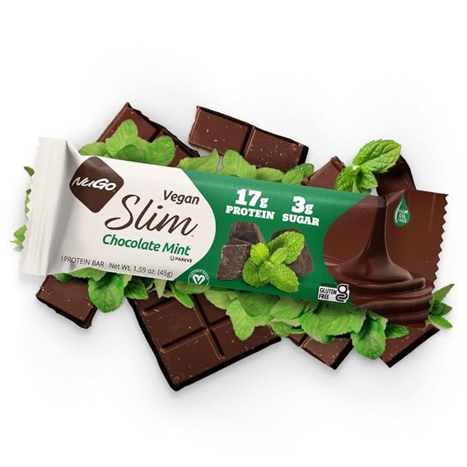 NuGo Slim Chocolate Mint Box, 1.59 OZ (Pack of 12)