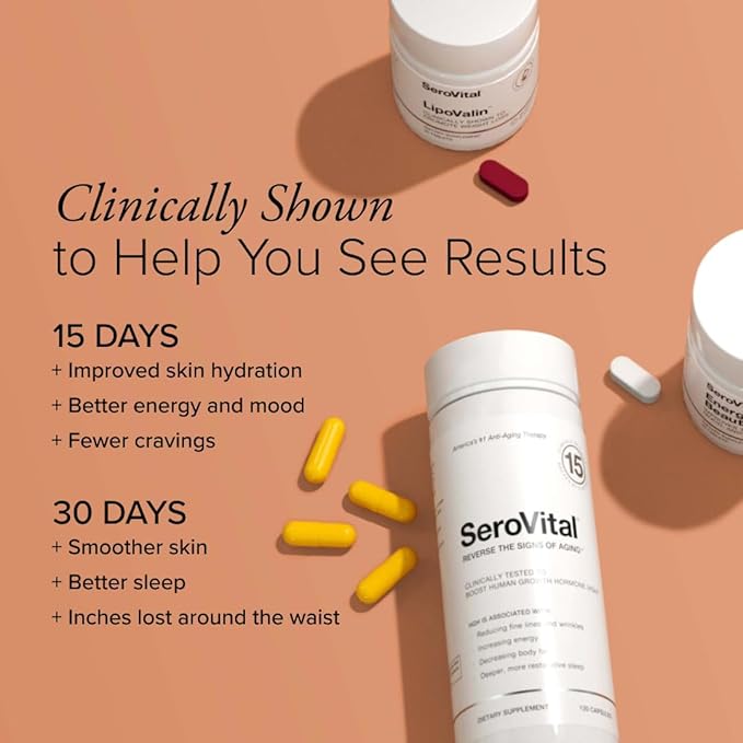 Serovital Advanced for Women - Anti-Aging Supplement for Women - Skin Benefits, Energy, and Sleep - 30 Day Supply