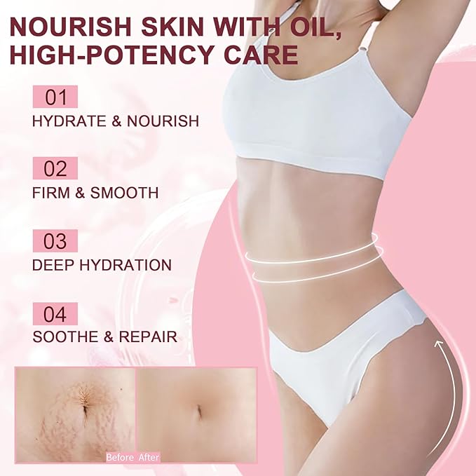 Magic Body Firming Oil Skin Tightening Body Oil After Shower for Women Tighten Hydrate & Nourish Dry Skin 4 FL OZ(Lavender)