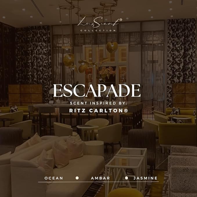 Escapade Aroma Diffuser Oil 1200ML - Waterless Essential Oil for Diffusers - Luxury Hotel Fragrance Inspired by Ritz Carlton - Aroma Oils for Aromatherapy - Fits in Any Diffuser (Escapade)