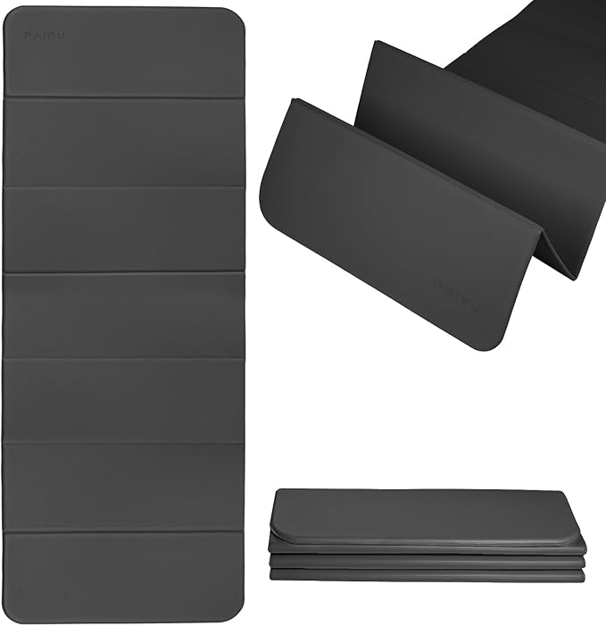 Foldable Yoga Mat - 10mm Extra Thick, 75"26" Non-Slip Exercise Fitness Mat | SGS Eco-Certified, Portable for Yoga/Pilates/Studio/Home Workout