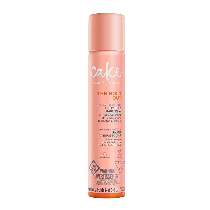 Cake Beauty Hairspray, The Hold Out – For Crunch Free Brushable, Touchable, Flexible Hold & Soft Volume – Vitamin E & Abyssinian Oil – For All Hair Types- 5.6 Oz. 2 Pack