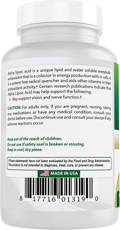 Best Naturals Alpha Lipoic Acid 200 Mg 120 Capsules (120 Count (Pack of 3))