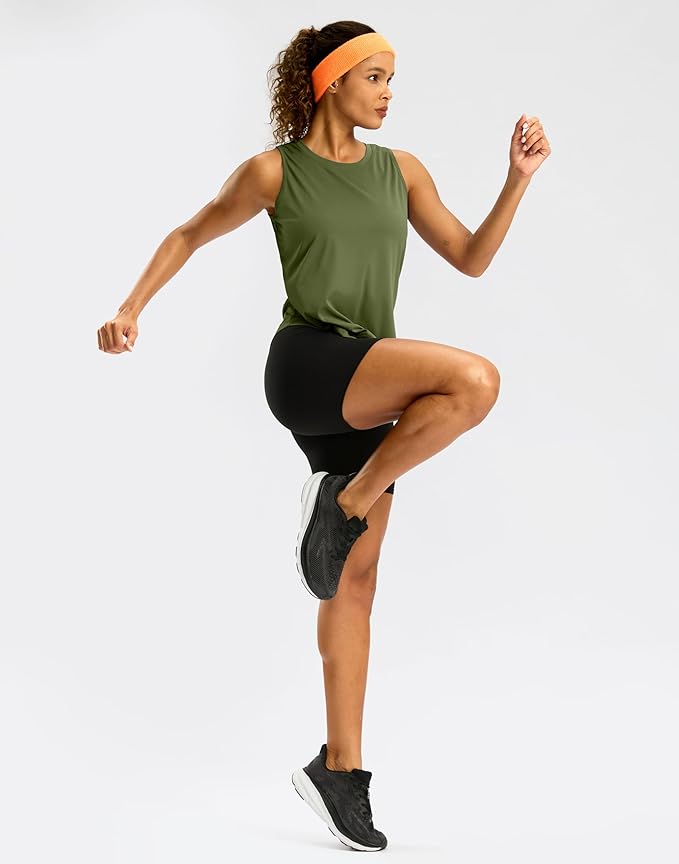 G Gradual Workout Tank Top for Women Sleeveless Athletic Yoga Tops High Neck Quick Dry Running Tennis Sports Shirts for Women