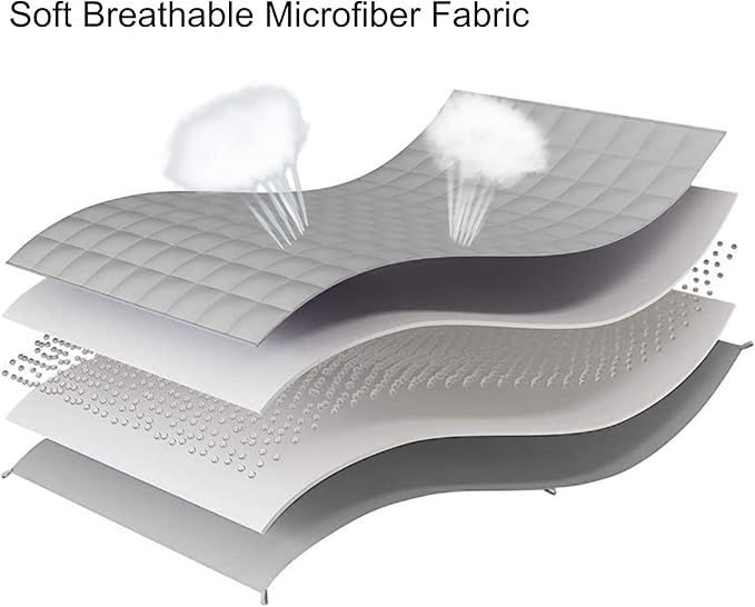 L'AGRATY Weighted Blanket - 60"x80" 15lbs Cooling Breathable Heavy Blanket Microfiber Material with Glass Beads for Adult All-Season Summer Fall Winter Soft Thick Comfort
