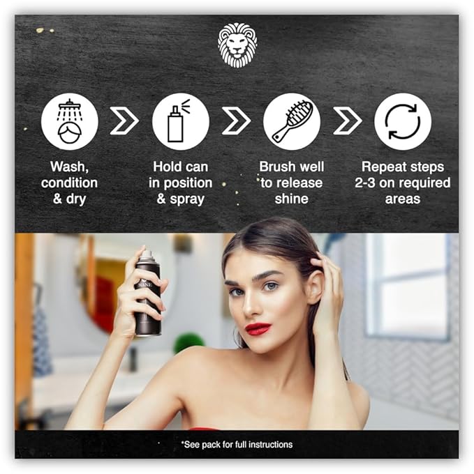 Hair Thickening Fiber Spray by Mane (100ml, Light Brown)