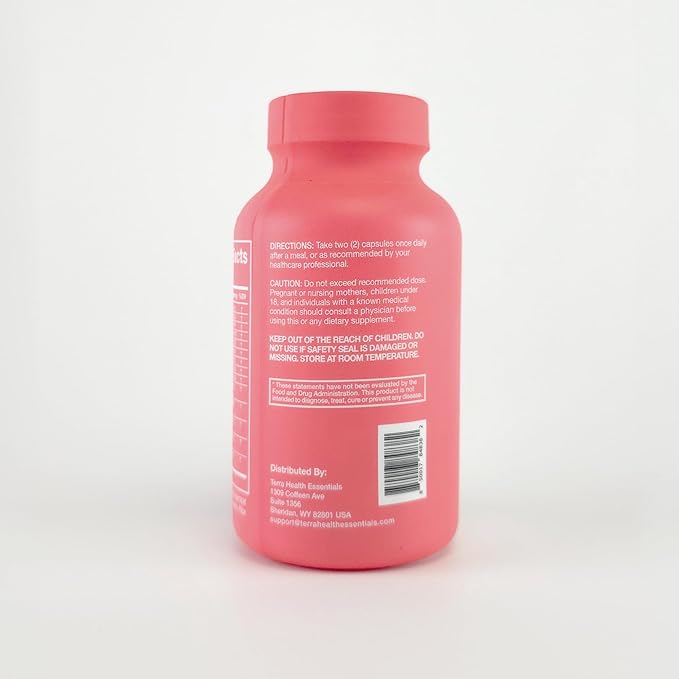 Terra Health Essentials Bloat Control | Fast-Acting No Bloat Relief w/Digestive Enzymes, Probiotic Strains for Targeted Anti Bloat Support - Lactase, Lipase, Protease & Amylase for Digestive Health