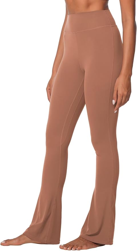 Sunzel High Waist Mini Flared Leggings for Women, Tummy Control Casual Flare Yoga Pants for Yoga Workout Gym