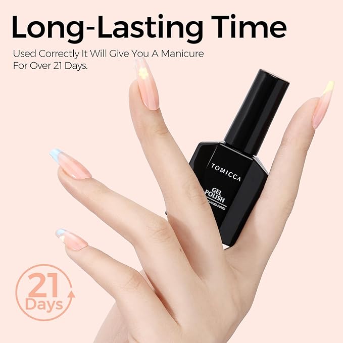 TOMICCA Nude Gel Nail Polish,15ml Light Nude Gel Polish,Soak Off Uv Led Cure Needed,Color Long Lasting Translucent Nail Art Manicure French Salon Diy Design Gifts For Woman