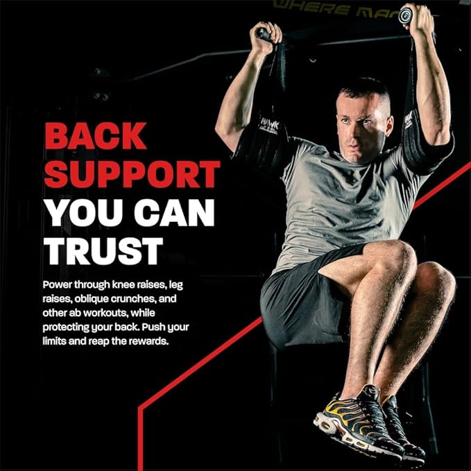 Hawk Sports Ab Straps for Men and Women, Ab Workout Equipment for Maximum Fitness and Bodybuilding Gains, Exercise Equipment for Fat Burning and Strength Training, Lifting Straps for Six Pack Abs
