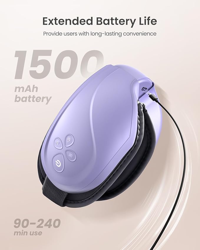 RENPHO Eyeris 2 Eye Massager with Heat and Cooling, Birthday Gifts for Mom Dad Women Men Heated Eye Mask for Reduce Strain Improve Sleep