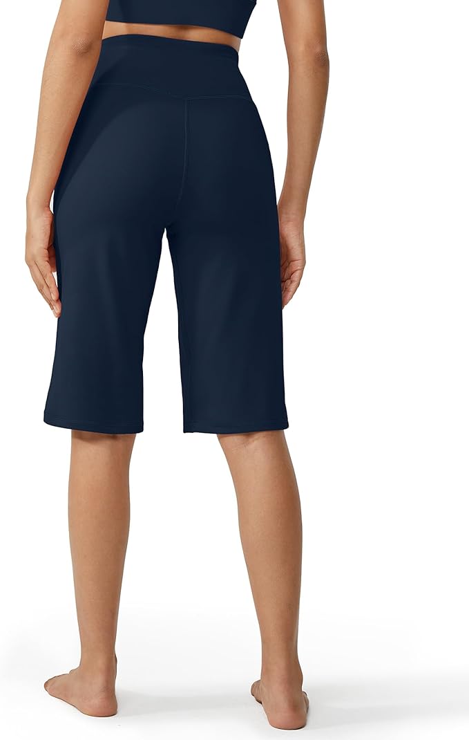 Promover Capri Pants for Women Wide Leg Yoga Cropped Pants with Pockets Loose Casual Summer Pants