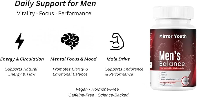 Cistanche Tubulosa 400mg Men's Performance Supplement - Natural Vitality Energy Support with L-Citrulline, Black Maca, Ashwagandha, Pomegranate Herbal Complex