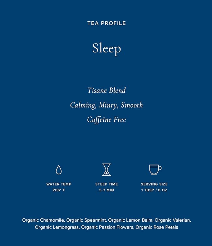 Art of Tea | Organic Sleep Tea (Chamomile Tea with Valerian and Spearmint) | 12 Count | Relaxtion and Sleepy Time tea