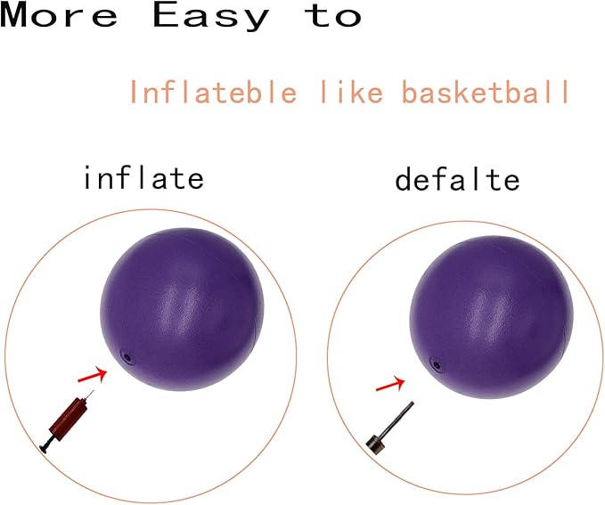 Small Exercise Ball for Between Knees, 6 inch Pilates Ball with Pump, Mini Yoga Core Ball Physical Therapy