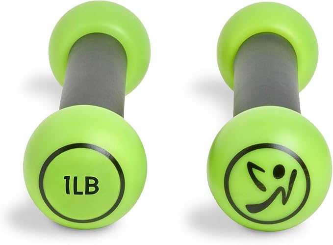 Zumba Toning Sticks 1 lb Weights Set of 2, 1 Pound Hand Weights for Women, Dumbbell Weight Set, Durable and Light 1 Pound Weights Set of 2