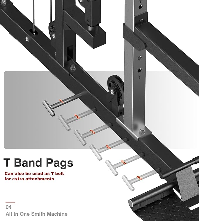 DONOW Smith Machine with Weight Stacks Home Gym Sytem Power Cage Squat Rack Dual Cable Crossover Machine All in One