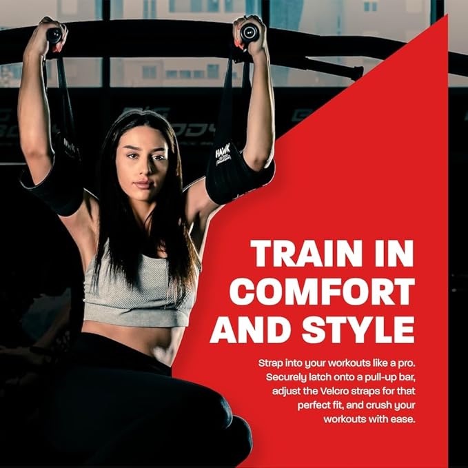 Hawk Sports Ab Straps for Men and Women, Ab Workout Equipment for Maximum Fitness and Bodybuilding Gains, Exercise Equipment for Fat Burning and Strength Training, Lifting Straps for Six Pack Abs
