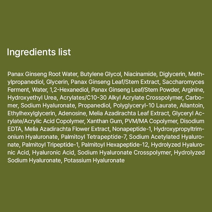 Plentyplant 65.7% Sprout Ginseng | Korean Serum with Melting Sprout Ginseng Leaf | Ginseng Extract Essence with Hyaluronic Acid, Peptides, Niacinamide | Face Serum for relief