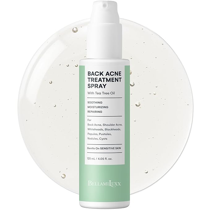 Back and Body Acne Treatment Spray: 2% Salicylic Acid & Tea Tree Oil Bacne Spray for Clear, Soothe & Moisturize - Effective for Men, Women, Teens with Back, Shoulder, Arm, and Chest Acne