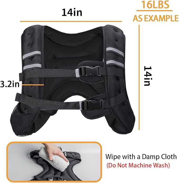 Weighted Vest for Men Workout,Strength Training Weight Vest for Men and Women, Workout Equipment for Training,Running,Jogging,etc - 8lbs,12lbs,16lbs,20lbs,25lbs,30lbs