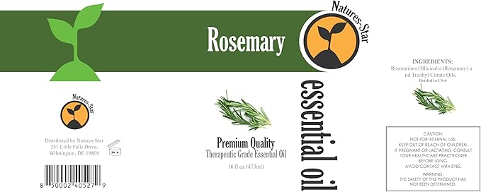 16oz Rosemary Essential Oil - Therapeutic Grade Essential Oil for Aromatherapy, Diffuser, Soap Making, and Candles