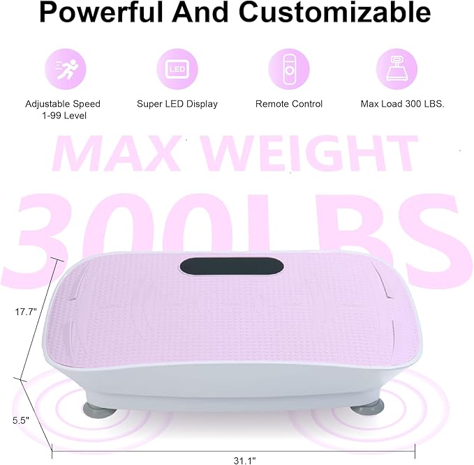 Smart Auto Vibration Plate – 10-Level Silent Shaker Machine for Weight Loss, Toning & Massage | No-Remote Patented Start-Stop, Quiet Motor, 10-Min Auto Workout for Unisex