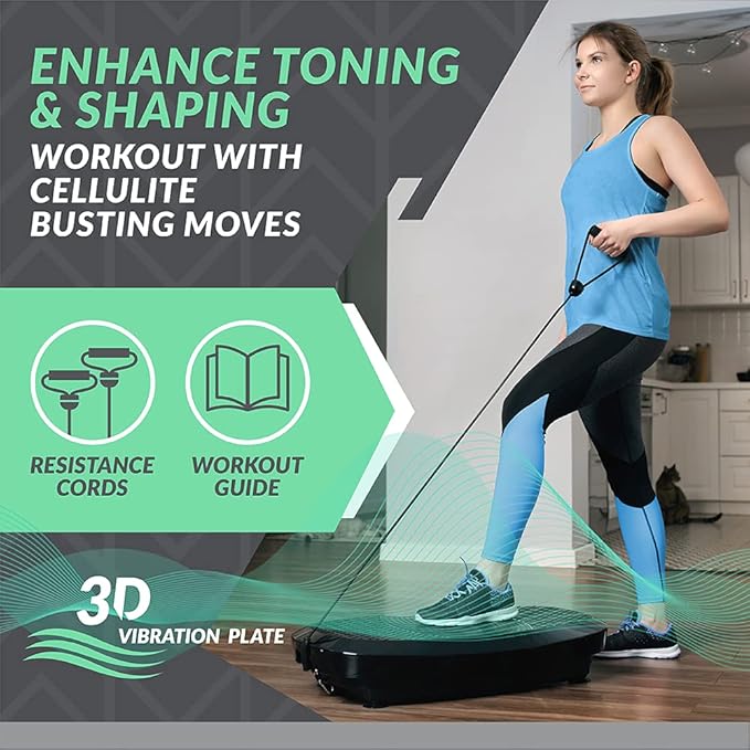 Bluefin Fitness Dual Motor 3D Vibration Platform | Oscillation, Vibration + 3D Motion | Huge Anti-Slip Surface | Bluetooth Speakers | Ultimate Fat Loss | Unique Design | Get Fit at Home