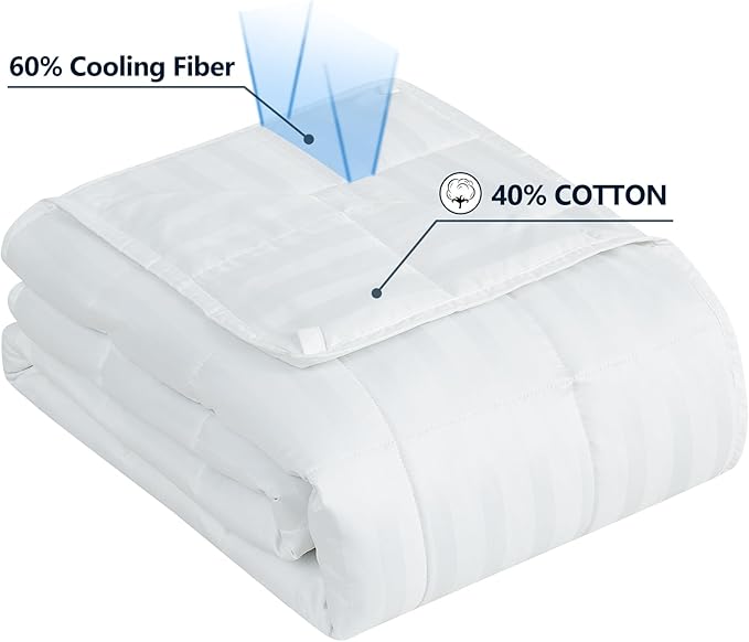Weighted Blanket Queen Size (60"x80" 12lbs),Ultra Soft and Cozy Cooling Weighted Blanket Queen Size for Adult,Heavy Blanket with Machine Washable Soft Blanket, White