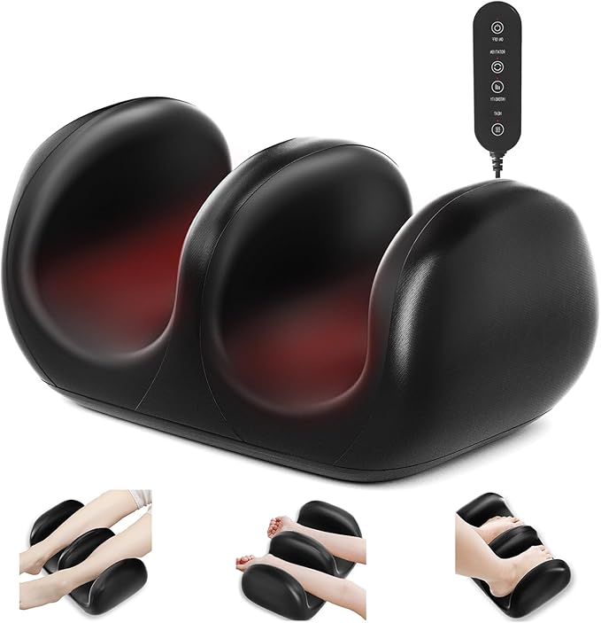 Foot Massager with Heat, Shiatsu Foot Massager, Calf and Foot Massagers, for use at Home and Office, Gift for Wife, Mother