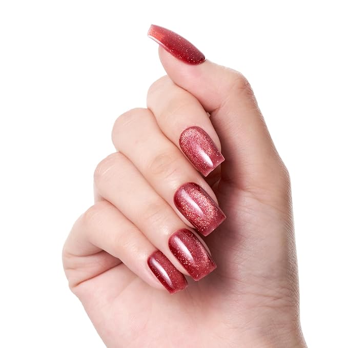 GLAMERMAID Blue Waves French Tip Press on Nails Medium Square, Ocean Dull Polish Gel Stick on Fake Nals Short Square, Matte Nude Glue 0n Nails Kit for Women, Reusable Acrylic False Nails Manicure Set