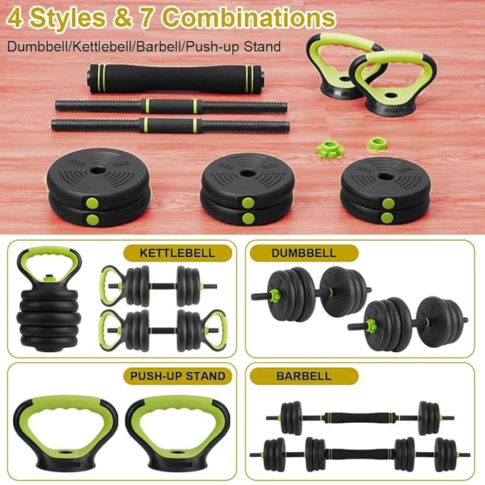 Adjustable Dumbbell Set, Adjustable Weights 30/44 /66/88 LBS Free Weight Set for Home Gym