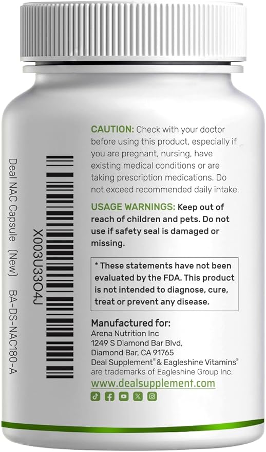 2 Pack NAC Supplement (N-Acetyl Cysteine) 1,000mg Serving with Reduced Glutathione, 480 Capsules