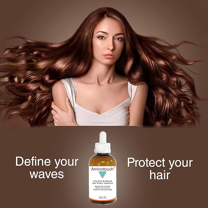Aminotouch Natural PURE PROTEIN TREATMENT Instant Rescue Shot Grow Long Hair Repair Damage Split Ends, Strengthen Weak Hair, Collagen Filler Keratin Repair that Works From the Core (Double)
