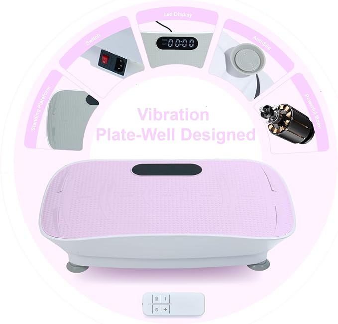 Smart Auto Vibration Plate – 10-Level Silent Shaker Machine for Weight Loss, Toning & Massage | No-Remote Patented Start-Stop, Quiet Motor, 10-Min Auto Workout for Unisex