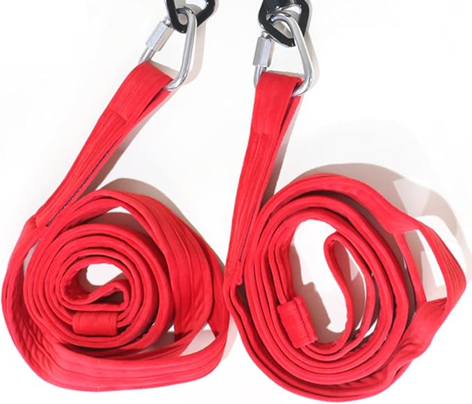 9ft 2.75m Aerial Straps Ropes Yoga Aerial Acrobatics Body Aerial Loop Trapeze Circus Apparatuses Equipment Three-Layer Straps 1 pairs