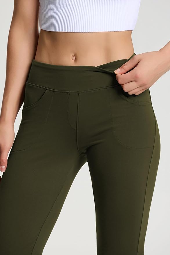 Yogipace,5 Pockets,25"/27"/29"/31"/33"/35"/37",Women's Straight Leg Yoga Dress Pants Workout Pants