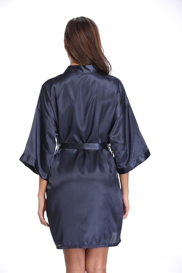 Women's Pure Short Silky Robes Bridesmaid Bride Party Satin Robes Sleepwear