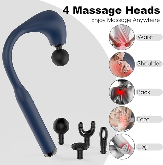 Massage Gun Deep Tissue with Extended Handle Revolutionary U-Shaped Back Massager