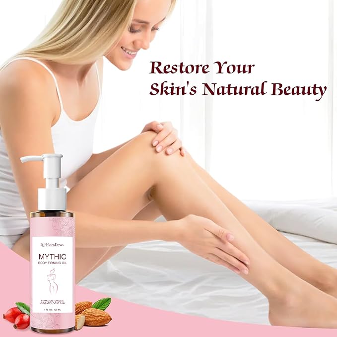 Mythic Body Firming Oil Skin Tightening Body Oil After Shower for Women Tighten Hydrate & Nourish Dry Skin 4 FL OZ(Uncented)