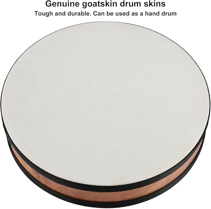 Ocean Drum 16 inch Large Size Wave Drum with Goatskin Drumhead,Steel&Plastic Wave Bead,Bag, Sound Healing Instrument for Yoga Meditation Relaxation