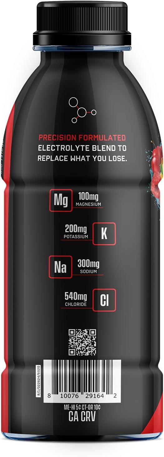 Jocko Fuel Hydrate Electrolyte Drinks - Sports Drink Hydration Amplifier, Thirst Quencher - Scientifically Formulated Electrolyte Blend Fruit Punch Flavor 16 Oz (12 Pack)