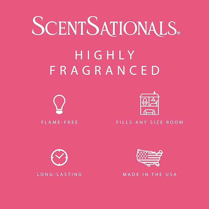 Scentsationals Wax Melts, Wax Cubes Strong Scent – Soda Collection Strawberry Splash – Long Lasting Scented Melts for Warmer, 10oz (24-Cubes)