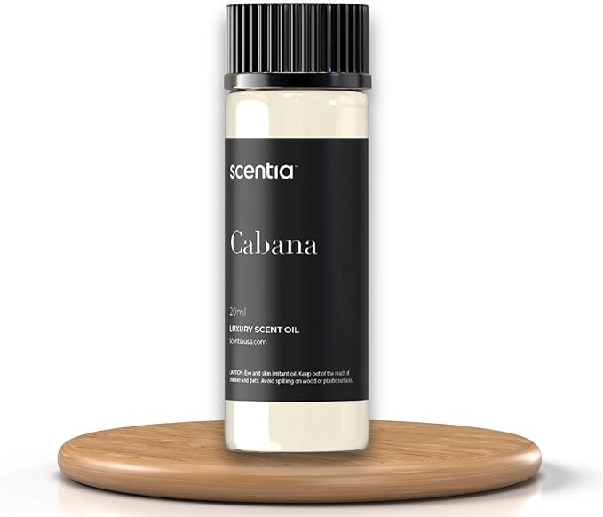 Hotel Diffuser Oil Inspired by 5-Star Hotel Scent - 20 mL 0.67 fl oz - Fragrance Oil Blend Botanical Jasmine, Bergamot & Fresh Marine Notes for Aromatherapy Diffusers - Cabana